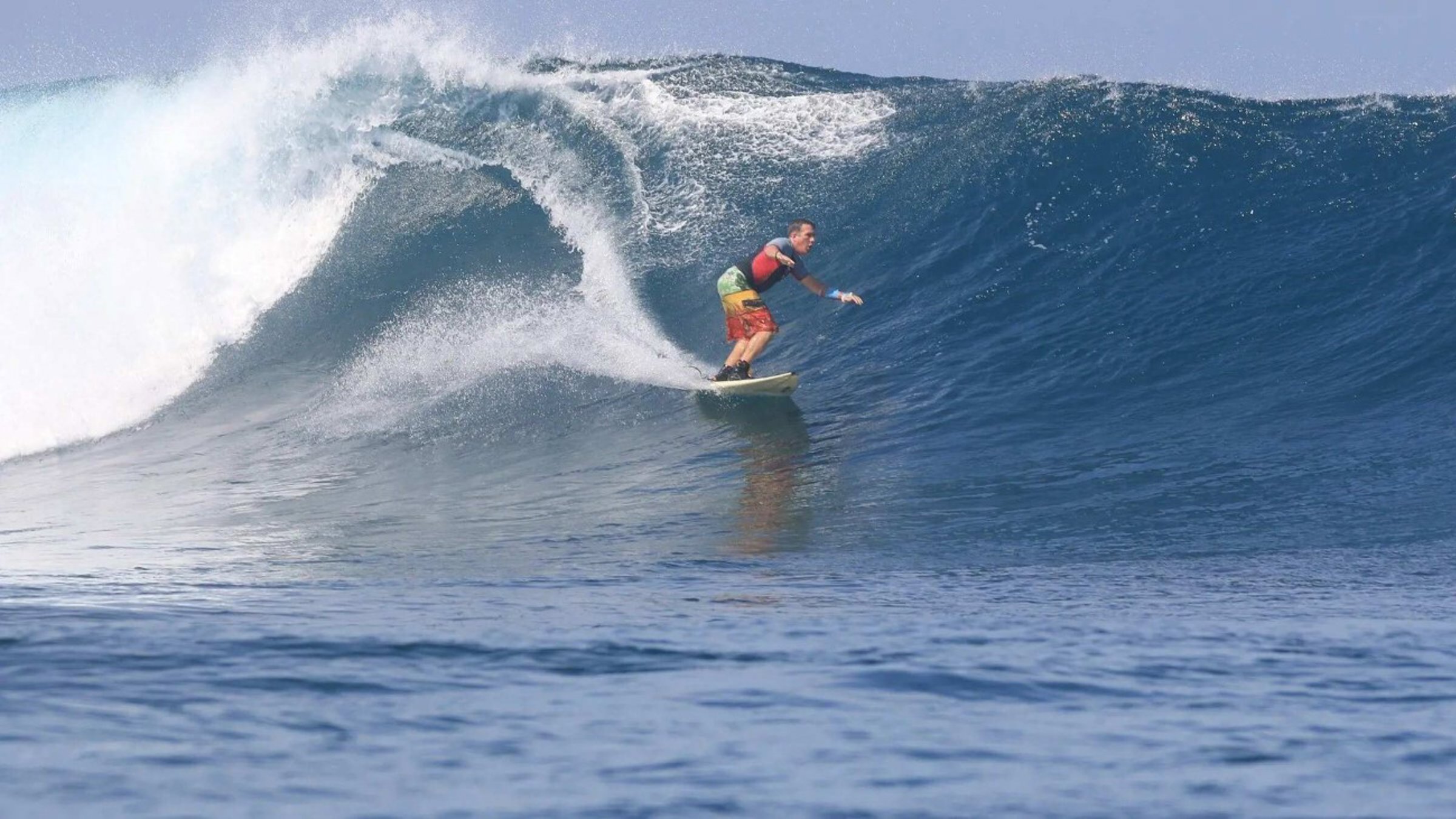 Man Surfing On Big Waves