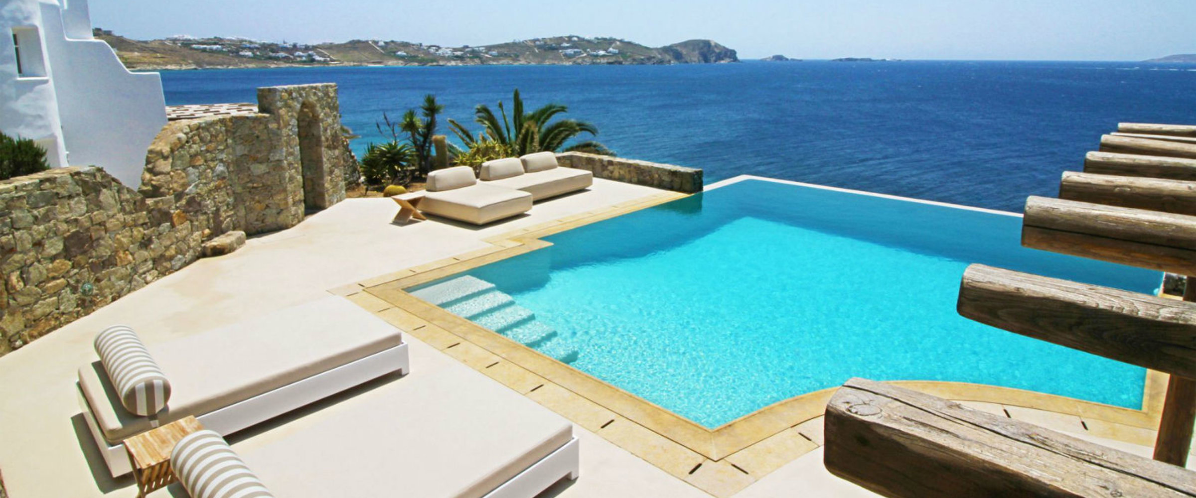 Villa Oky Mykonos Kapari beach and overlooking Delos Island 