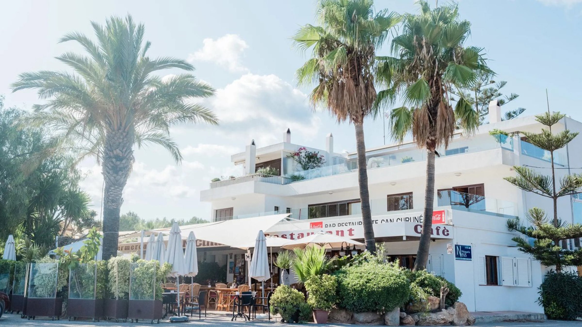 Restaurant And Coffee Shop With Palms In Benirass