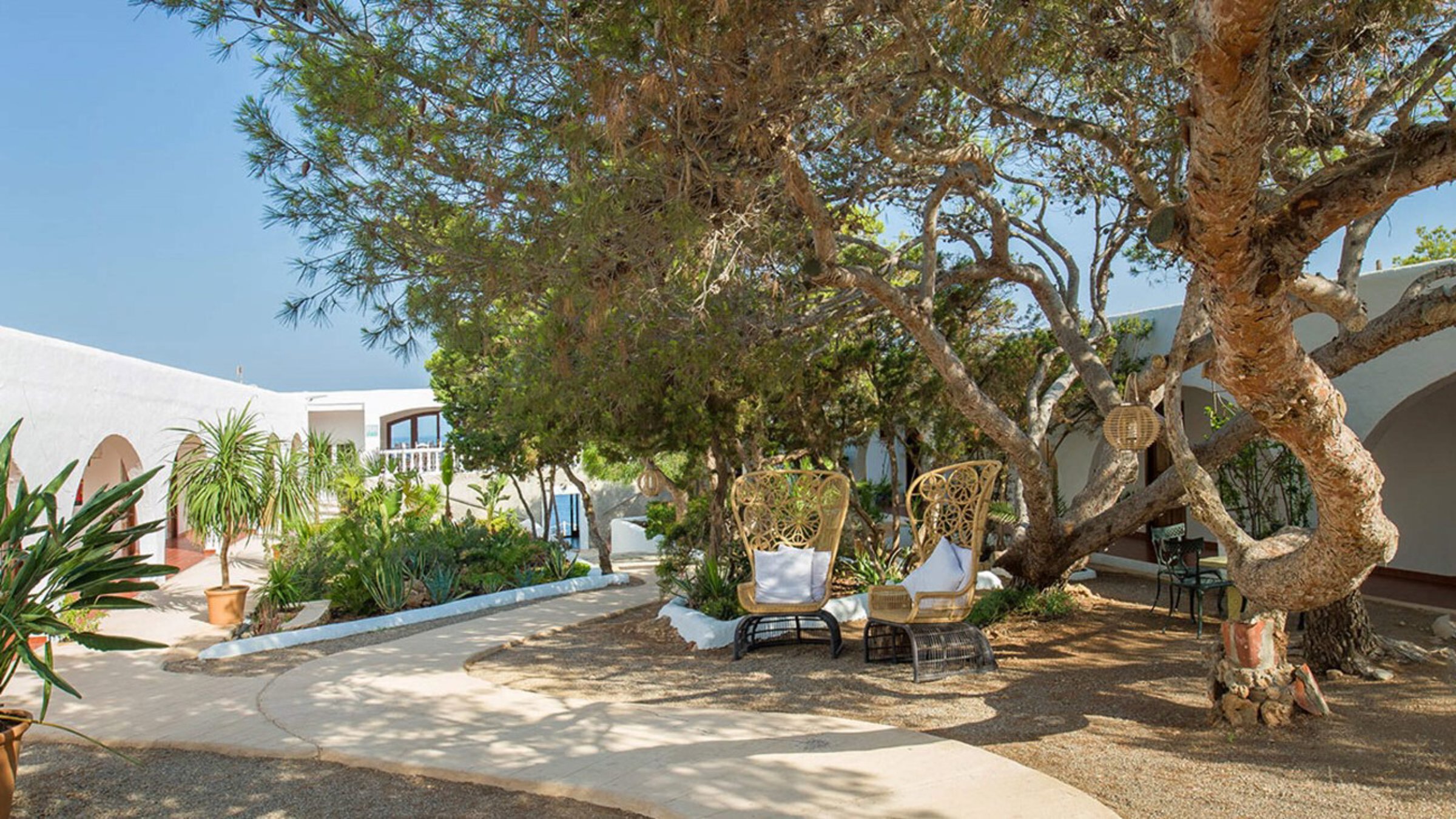 A Chillout Area In The Garden In The Shadow