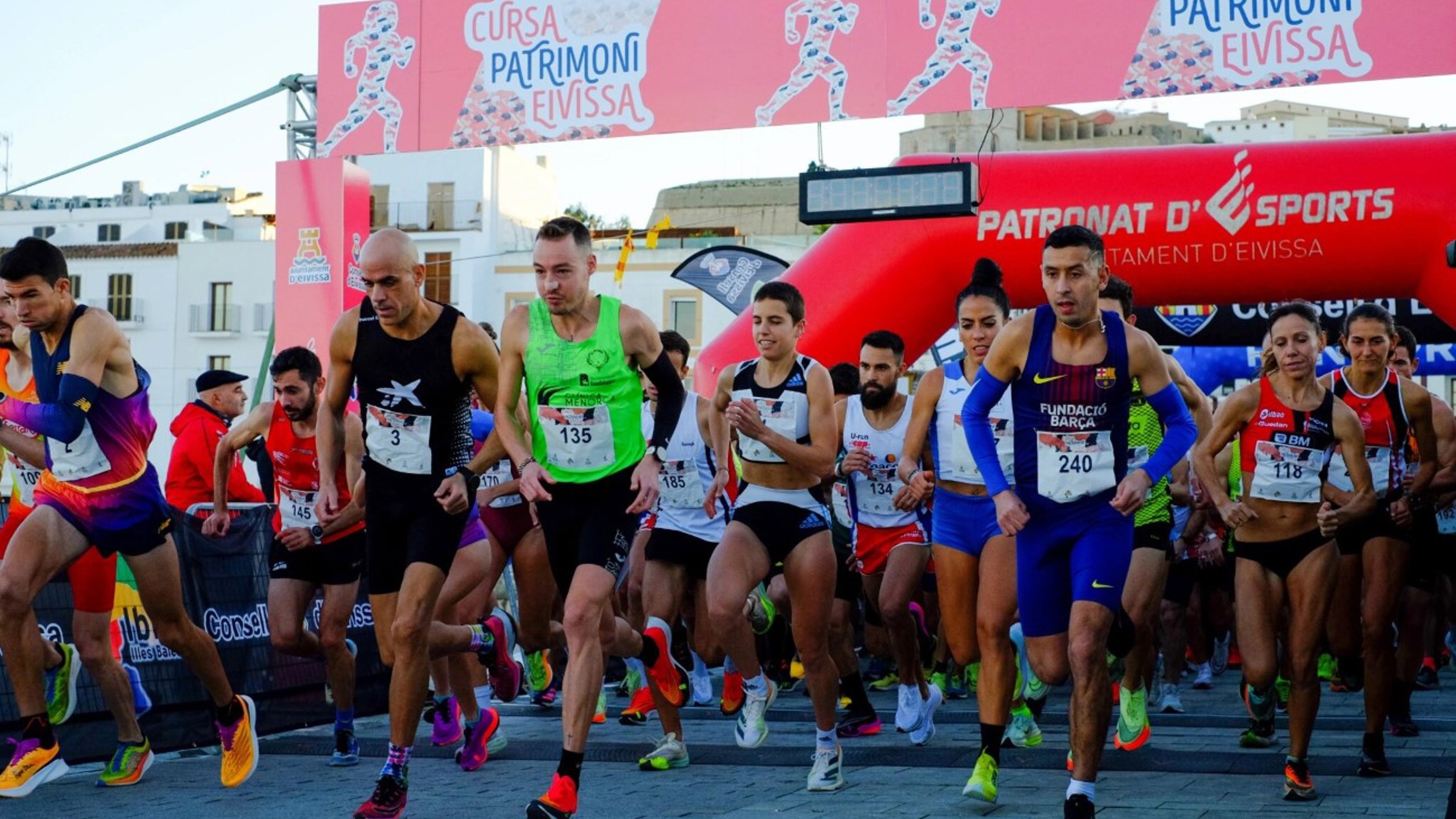 People Getting Ready To Start Running For Competition